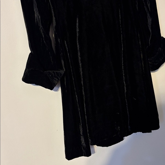 ABS Vintage 90’s Velvet Duster Jacket Coat Velvet Grunge Designer 4 Dress - Picture 7 of 17